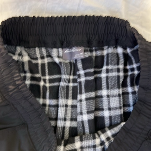 Eddie Bauer Womens Polar Fleece Lined Pull On Pants Black Gray Drawstring 10 - Picture 9 of 16